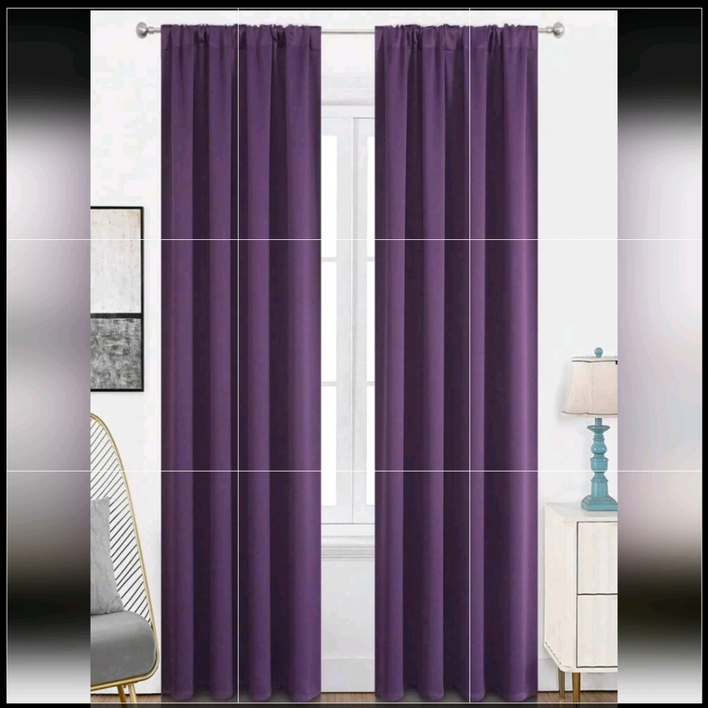 Light blocking curtain purple color